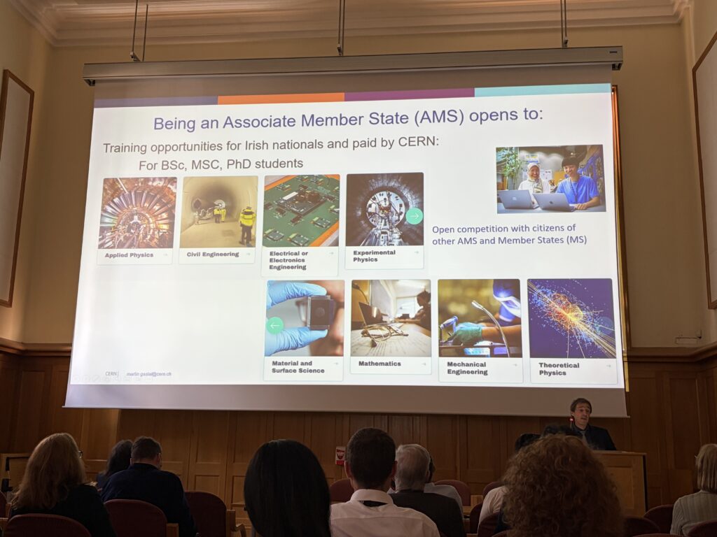 Overview of CERN member states and global collaboration presented at Ireland stakeholder event