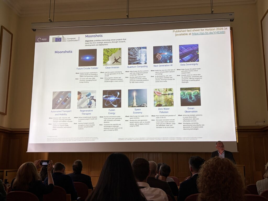 European Commission moonshots including quantum computing AI and clean aviation presented at CERN stakeholder event Ireland